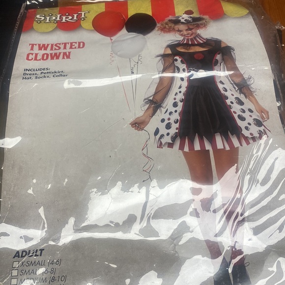 Twisted Clown costume by spirit Halloween size lg - Picture 5 of 5